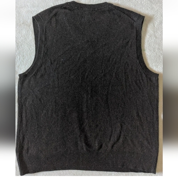 Banana Republic Mens L Brown Luxury Cashmere Blend Pullover V-Neck Sweater Vest. - Picture 7 of 13